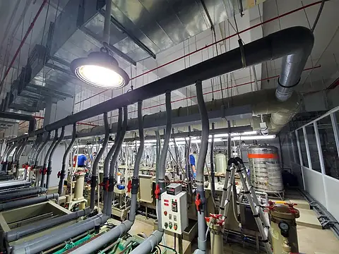 Exhaust ductwork installed by Tran Gia M&E