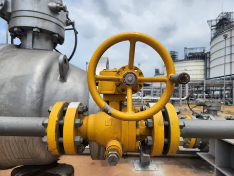 L&T ball valve on site